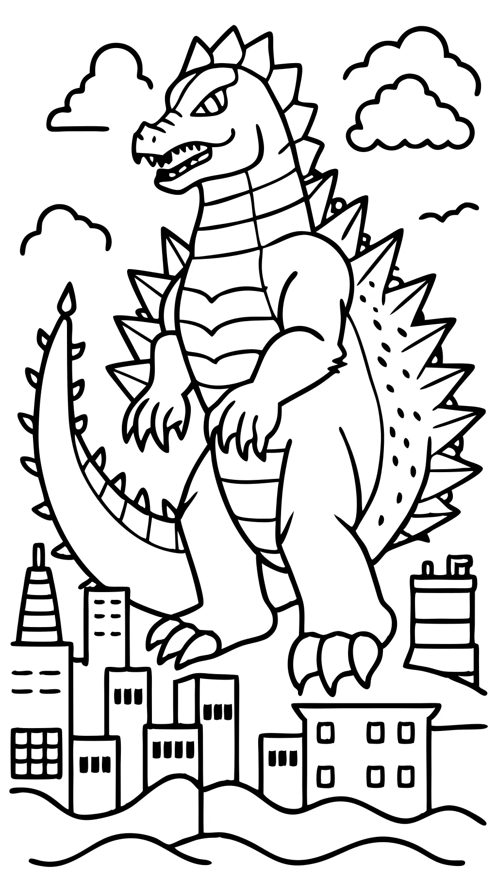 coloriages de godzila